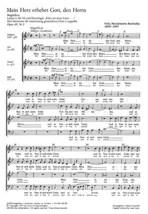 Mendelssohn Bartholdy: Mein Herz erhebet Gott. Deutsches Magnificat (Op.69 no. 3)