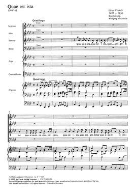 Franck: Quae est ista (FWV 63; AsDur)