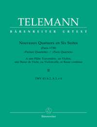 Telemann, G: Paris Quartets Vol.2 (B minor, A major, E minor / TWV 43: h2, A3, e4) (Urtext)