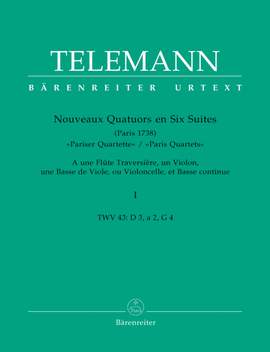 Telemann, G: Paris Quartets Vol.1 (D major, A minor, G major / TWV 43: D3, a2, G4) (Urtext)