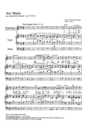 Rheinberger: Ave Maria (Op.171 no. 1a; f-Moll)