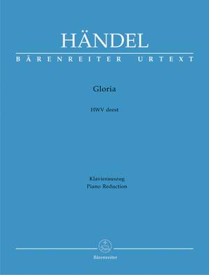 Handel, GF: Gloria (HWV deest) (It) (Urtext)