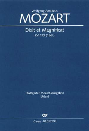 Mozart: Dixit et Magnificat (KV 193; C-Dur)
