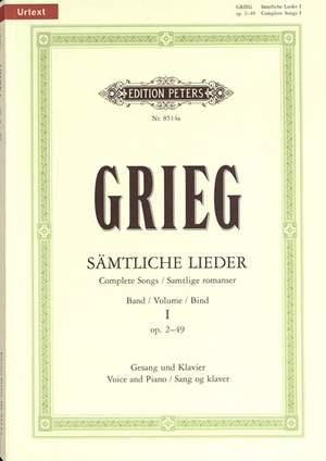 Grieg: Complete Songs Volume 1