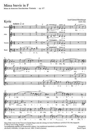 Rheinberger: Missa brevis in F (Op.117; F-Dur)