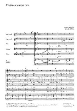 Kuhnau: Tristis est anima mea (fMoll)