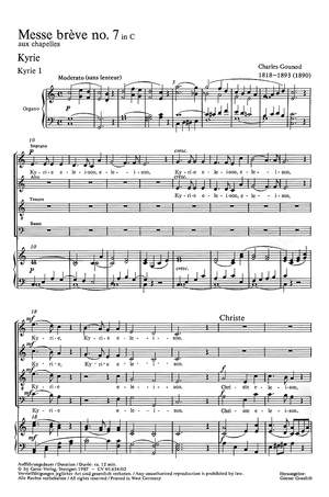 Gounod: Messe brève no. 7 aux chapelles (C-Dur)