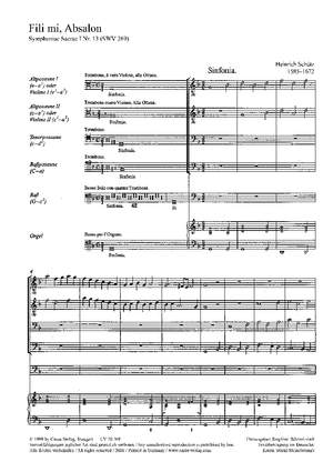 Schütz: Fili mi, Absalon (Ach mein Sohn, Absalon) (SWV 269 (op. 6 no. 13); dorisch)