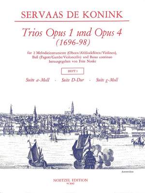 Konink: Trios Op.1/Op.4 (2 vlns/recs & bc) Vol.1