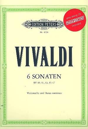 Vivaldi, A: 6 Sonatas in B flat, F, A min, B flat, E min, B flat; Cello II easy & ad lib.