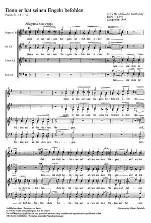 Mendelssohn Bartholdy: Denn er hat seinen Engeln befohlen (G-Dur)