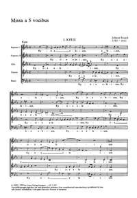 Eccard: Missa a 5 vocibus