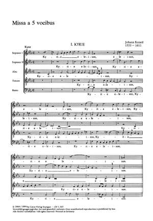 Eccard: Missa a 5 vocibus