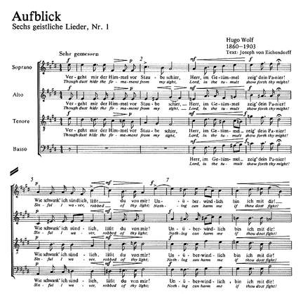 Wolf: EichendorffLieder Nr. 1 und 6