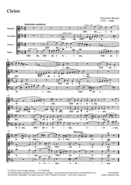 Rossini: Christe eleison; Sanctus