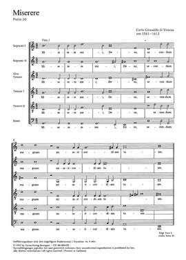 Gesualdo di Venosa: Miserere (phrygisch)