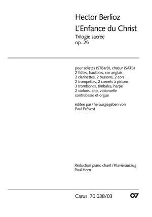 Berlioz: L’Enfance du Christ: vocal score