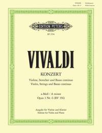 Vivaldi, A: Violin Concerto in A Minor Op.3 No.6; RV356