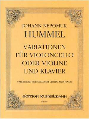Hummel, Johann Nepomuk: Variationen  op. 54