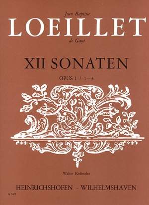 Loeillet, J-B (de Gant: Sonatas Op.1 Nos.1-3