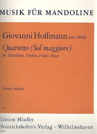 Hoffmann, Ernst Theodor A: Quartet in G for Mandoline & Strings