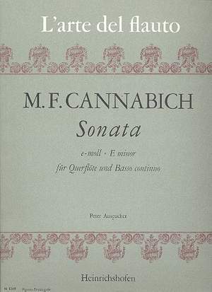 Cannabich, C: Sonata in E minor for flute & continuo