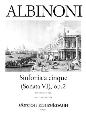 Albinoni, Tommaso: Sinfonia a cinque (Sonata VI) op. 2 g-Moll