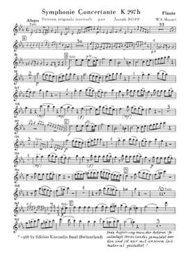 Mozart, Wolfgang Amadeus: Symphonie Concertante  KV 297b