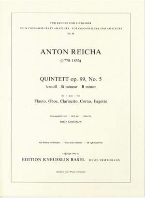 Reicha, Anton: Quintett op. 99/5 h-Moll