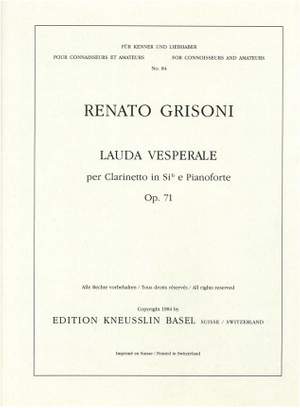 Grisoni, Renato: Lauda vesperale  op. 71