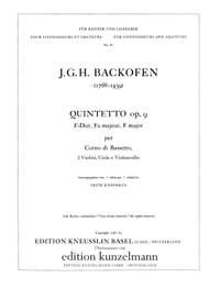 Backofen, Johann Georg Heinrich: Quintett für Bassetthorn und Streicher F-Dur op. 9