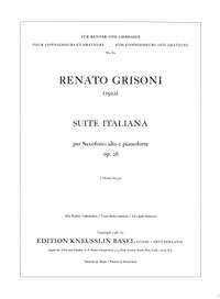 Grisoni, Renato: Suite Italiana für Saxophon und Klavier  op. 26