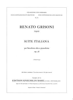 Grisoni, Renato: Suite Italiana für Saxophon und Klavier  op. 26