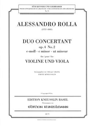 Rolla, Alessandro: Duo concertant c-Moll op. 4/2