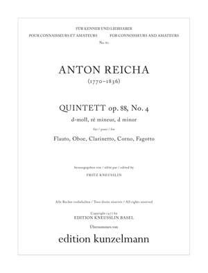Reicha, Anton: Quintett op. 88/4 d-Moll