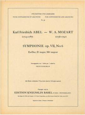 Abel/Mozart.: Sinfonie Es-Dur op. 7/6