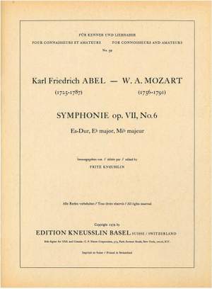 Abel/Mozart.: Sinfonie Es-Dur op. 7/6