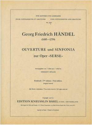 Händel, Georg Friedrich: Ouverture und Sinfonie zu ''Xerxes''