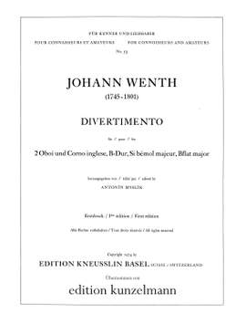 Wenth, Johann: Divertimento B-Dur