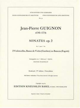 Guignon, Jean-Pierre: Sonaten  op. 2/1