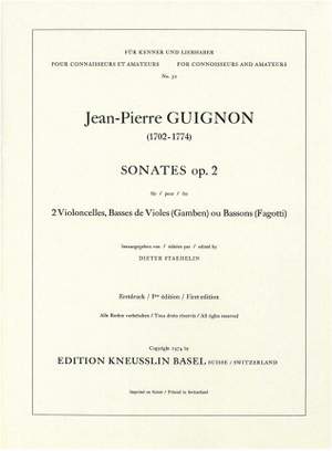 Guignon, Jean-Pierre: Sonaten  op. 2/1