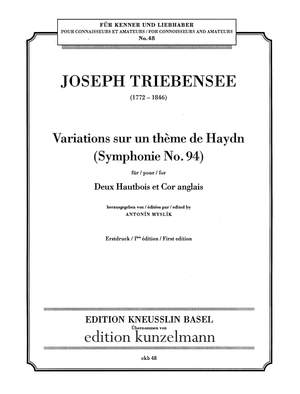 Triebensee, Joseph: Variationen über ein Thema von Haydn (Sinfonie Nr. 94)