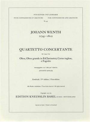 Wenth, Johann: Quartetto concertante