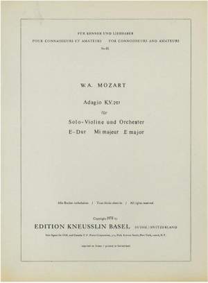 Mozart, Wolfgang Amadeus: Adagio E-Dur KV 261
