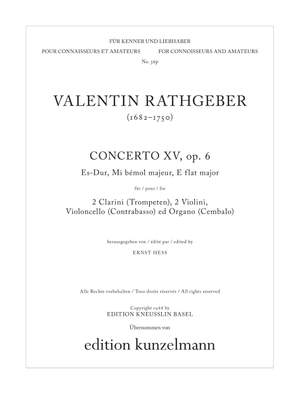 Rathgeber, Valentin: Konzert Es-Dur op. 6/15