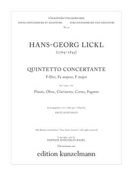 Lickl, Johann Georg: Quintetto concertante F-Dur