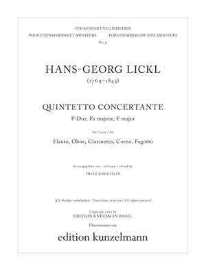 Lickl, Johann Georg: Quintetto concertante F-Dur
