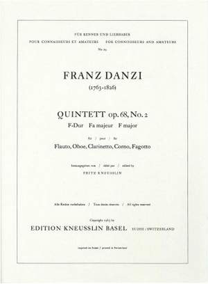 Danzi, Franz: Quintett F-Dur op. 68/2