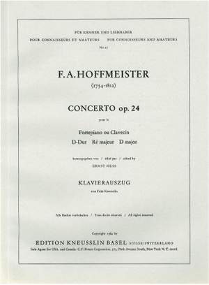 Hoffmeister, Franz Anton: Konzert für Klavier D-Dur