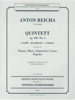 Reicha, Anton: Quintett op. 100/4 e-Moll